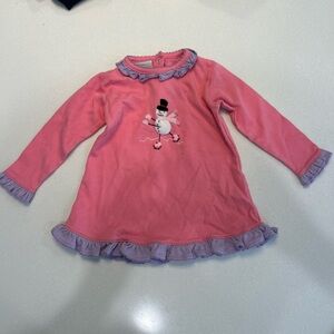 Squiggles by Charlie Pink shirt with Snowman Design